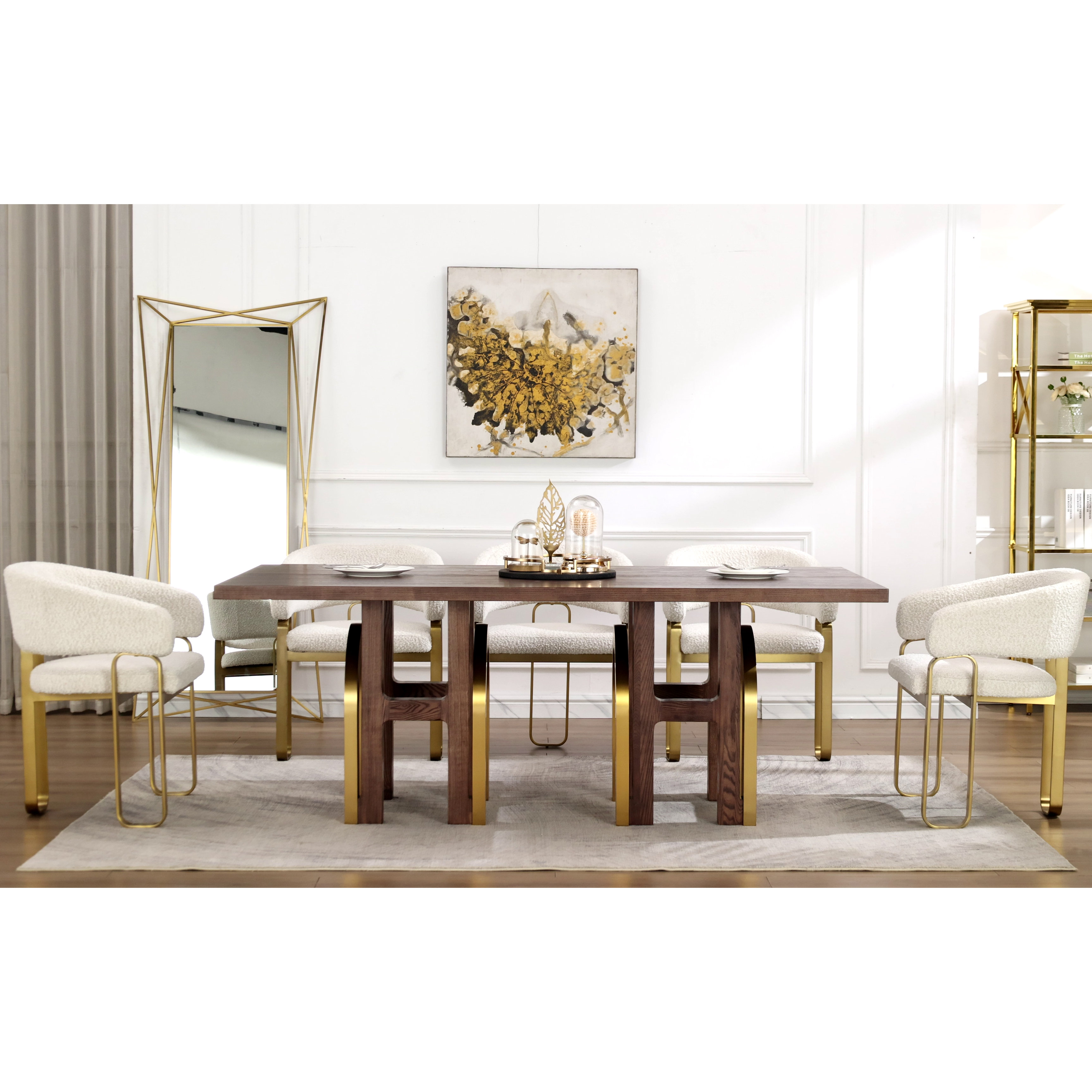 Everly Quinn 78" Solid Wood Dining Table For 6-8 - Wayfair Canada