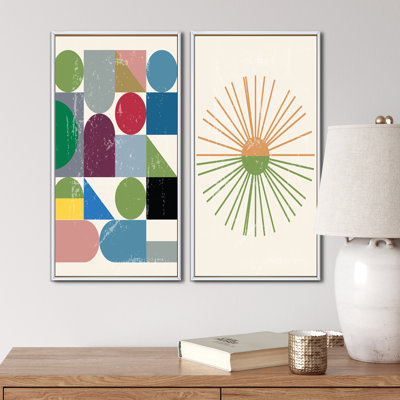 «Japanese Vintage Abstract Abstract Designs VI», ensemble de 2 impressions