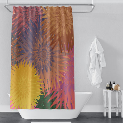 Rideau de douche abstrait