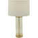 Glass Transparent Base Gold Table Lamp with Drum Shade