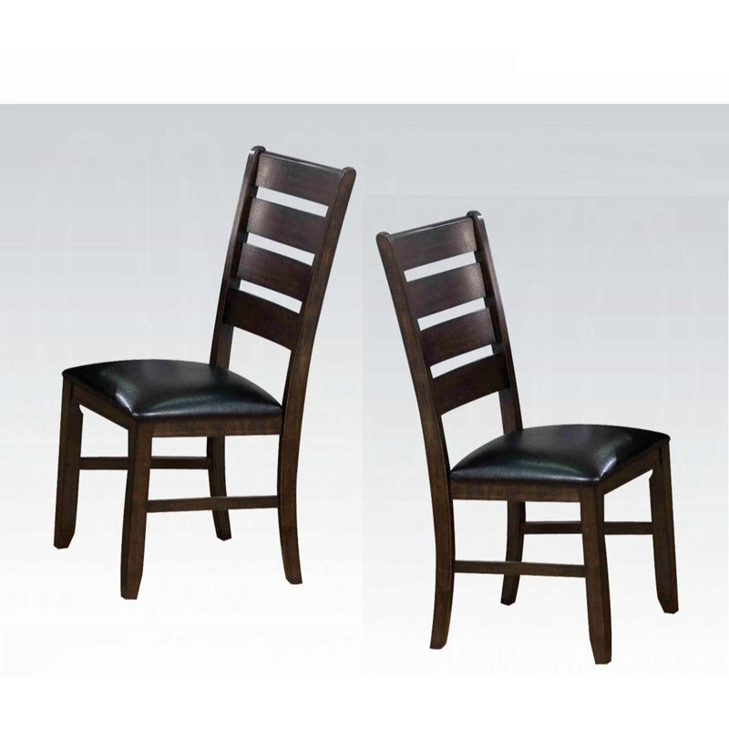Side Chairs Set Of 2 Faux Leather Upholstery