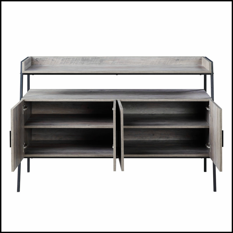 Meuble télé Samiya Oak & Finish avec support stable et conception multifonctionnelle pour une expérience de divertissement améliorée