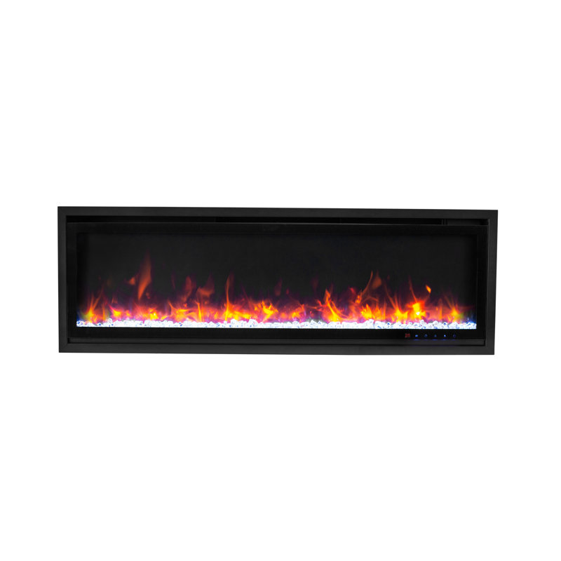 Foyer électrique Kennedy II Smart Série commerciale, 60 po, cadre noir, H 18,3 po x l 62 po x P 4,6 po