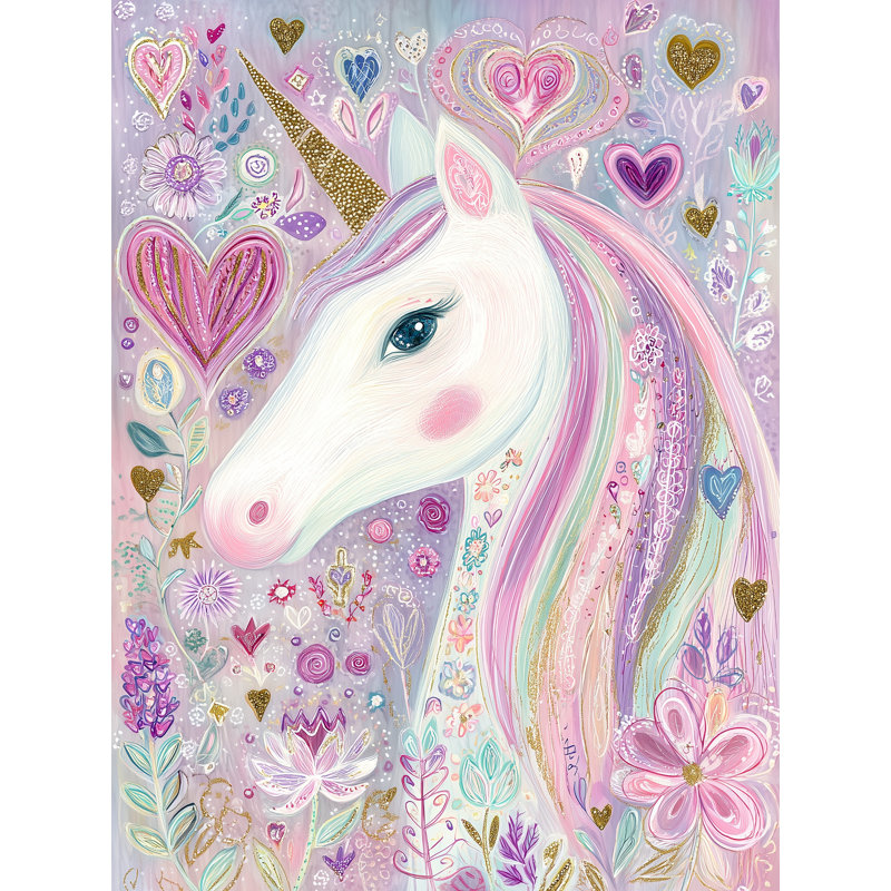 «Heart Mane», art mural sur toile tendue, L 16 po x H 24 po x P 1,5 po