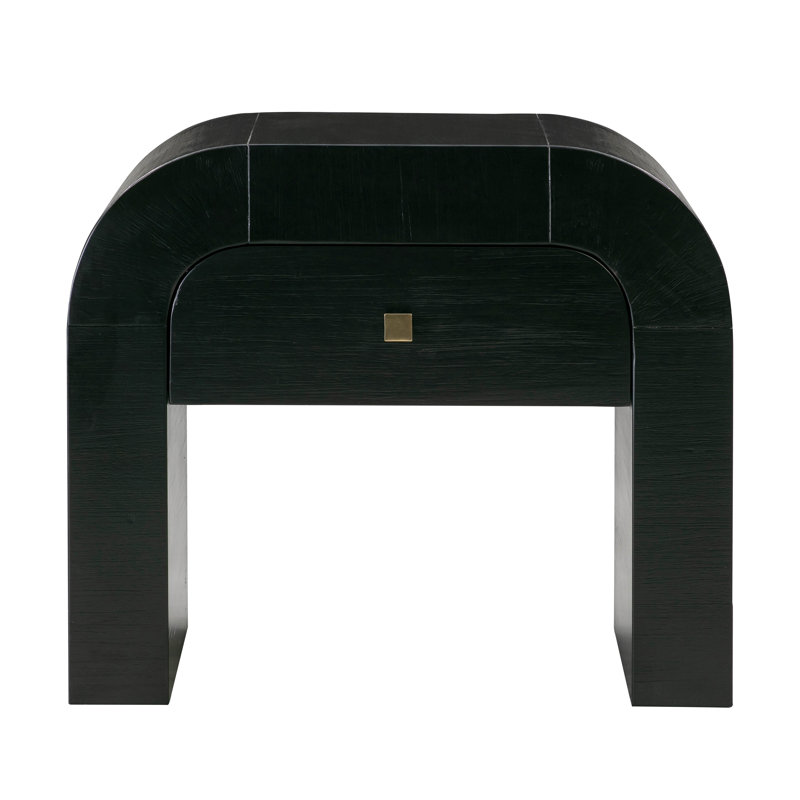 66 cm W Bedside Table, Black