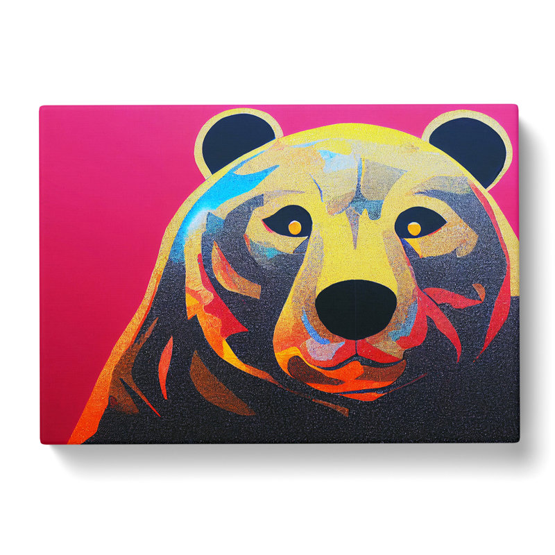 Blissful Bear - Wrapped Canvas, 50cm H x 76cm W x 3cm D
