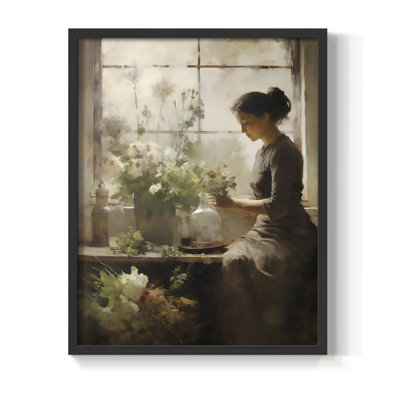 WOMEN Series CDXI Framed Print - Solid Wood