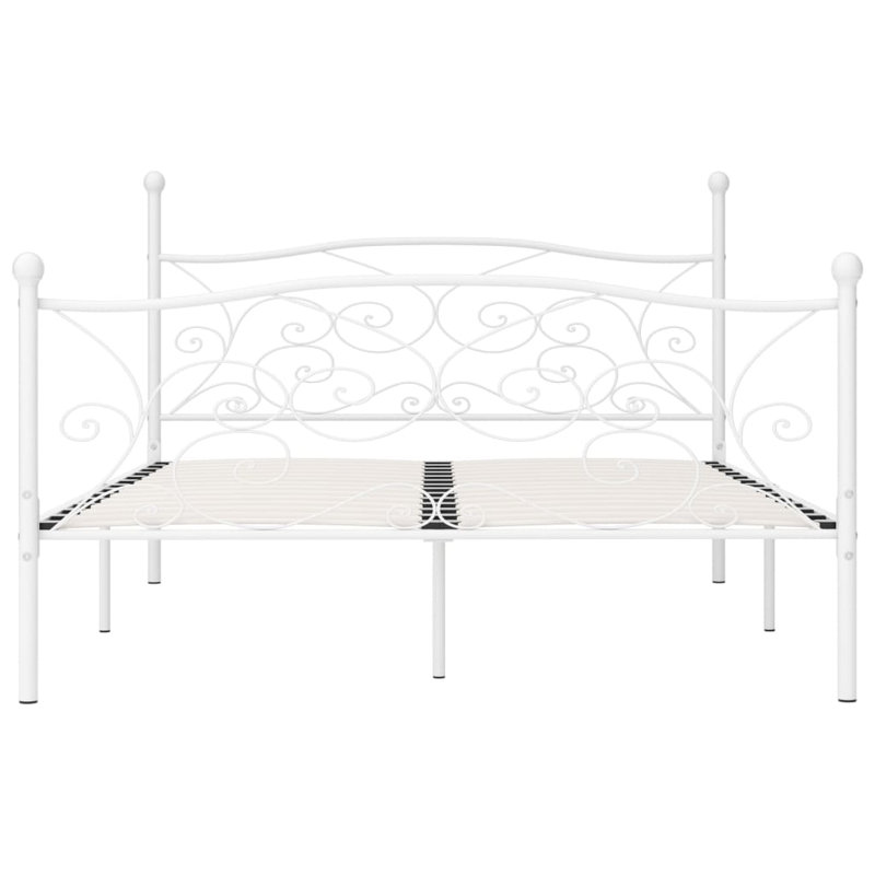 Andreas Solid Wood Bed, white, European Double (140 x 200cm)