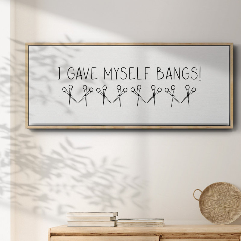 «I Gave Itself Bangs!» - Toile encadrée, H 20 po x l 50 po