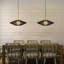  Luminaire suspendu en rotin tissé à la main à 1 lumière de style moderne en rotin 1 lumière de 23 po pour îlot de cuisine