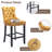 Contemporary Velvet Barstools With Button Tufted Nailhead Trim(Set of 2)-101693803