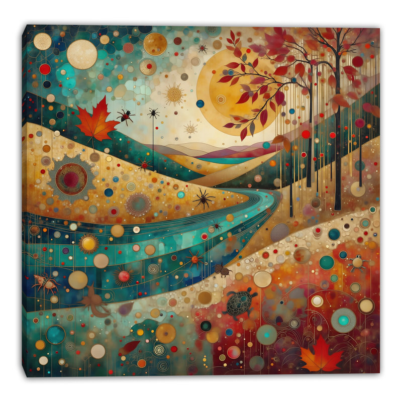Art mural sur toile Cosmic River Flow, 20"W x 20"H x 1.5"D