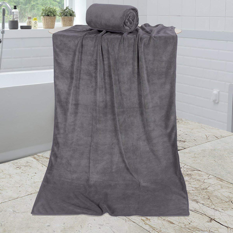 Super Plush Bath Towel, Gray