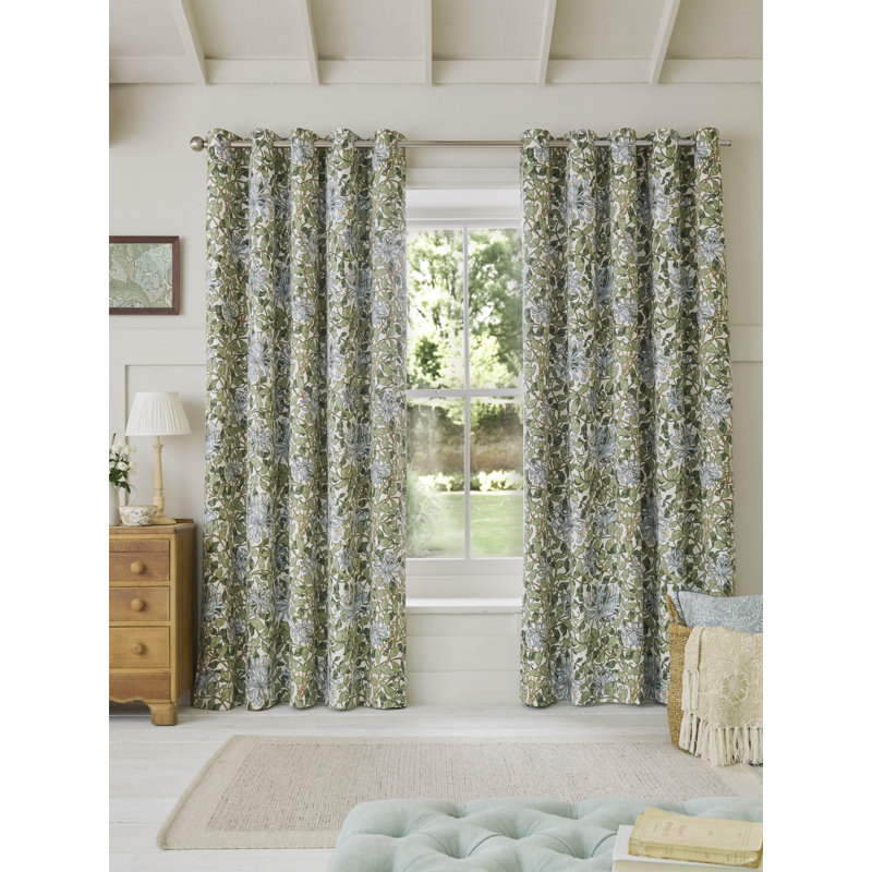Cotton Blend Blackout Curtain Panel Pair, 168cm W x 229cm L
