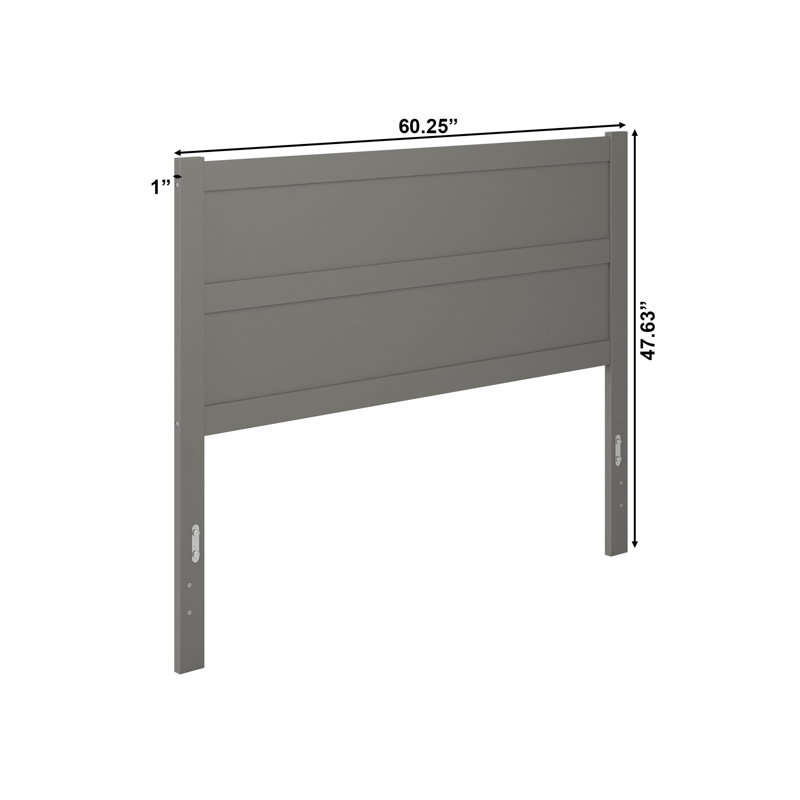 Alessio Wood Panel Headboard, Gray, Queen