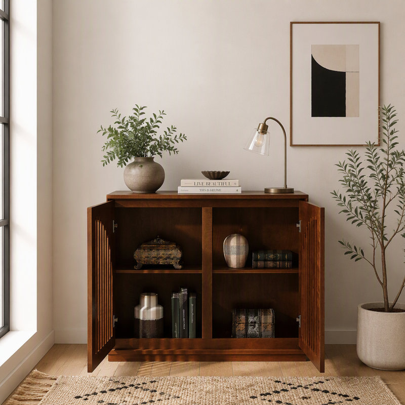 Buffet étroit Mid-Century, Walnut