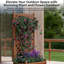 Lit de jardin surélevé 61 "avec treillis et roues verrouillables, jardinière mobile en bois avec drainage pour herbes, légumes et fleurs d'intérieur et d'extérieur