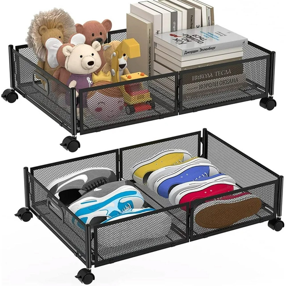 Rebrilliant Under Bed Storage With Wheels Under Bed Storage Containers