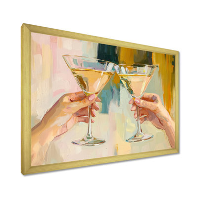 Martini Cocktails Glasses Friends - Liquor Canvas Prints