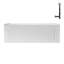 Baignoire en alcôve droite en acrylique blanc brillant avec drain externe 60 po x 32 po Streamline-108366678