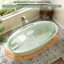 Baignoire de trempage autoportante en pierre 63 po avec porte-serviettes L 63 po-118565508