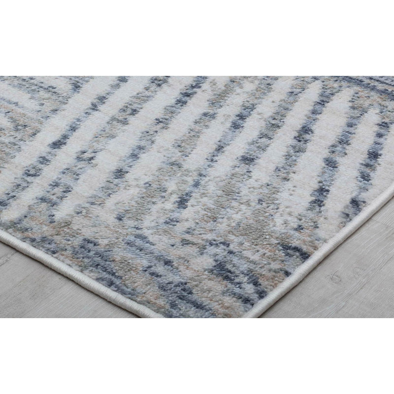 Juliette Abstract Genesis White Area Rug, Rectangle 8' x 10'