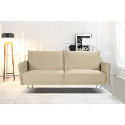 Seychella 72.83" Velvet Square Arm Sofa
