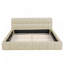 Queen Size Upholstered Platform Bed with Thick Fabric, Grounded Bed with Solid Frame, Beige-29769669