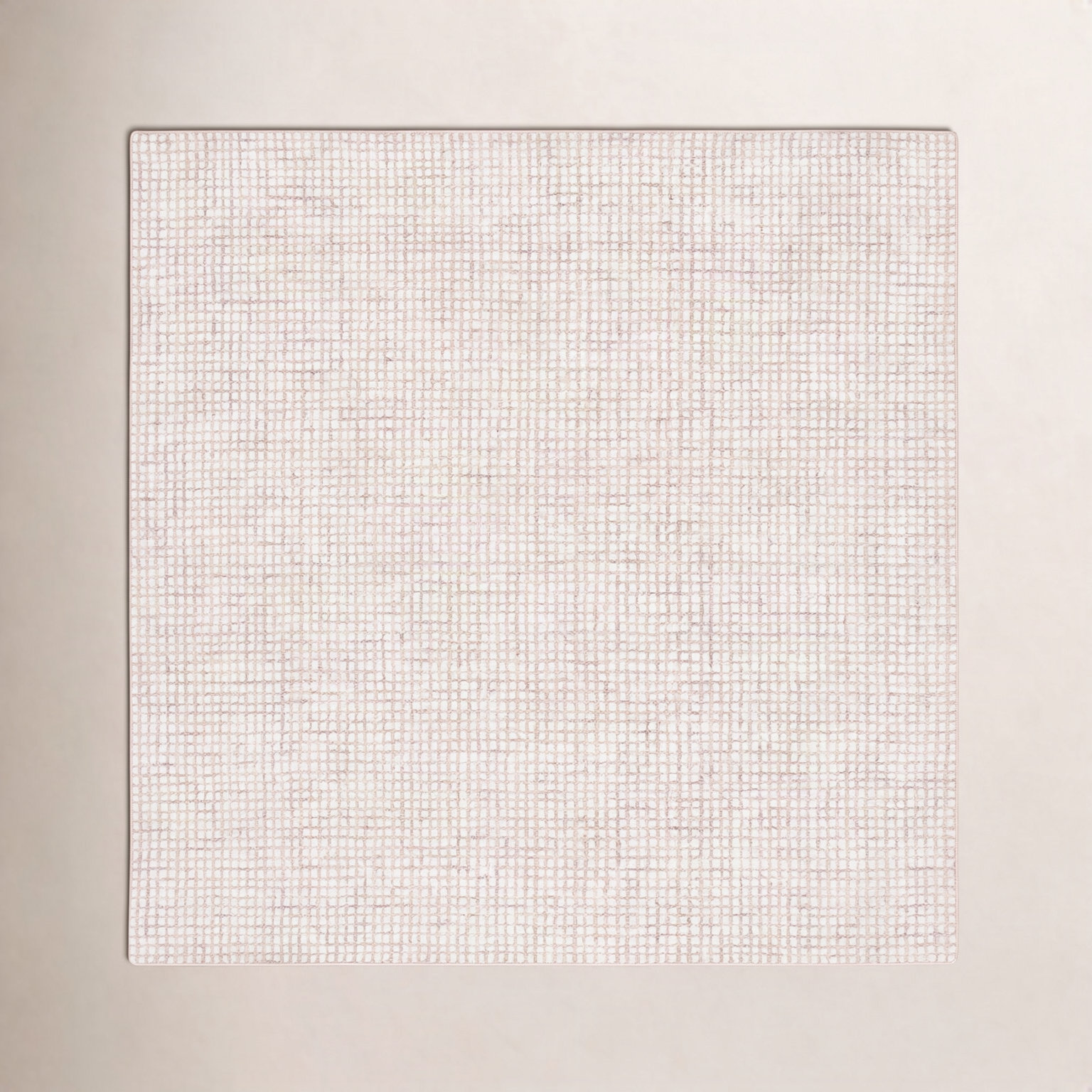 Rowe Ivory Beige Hand-Tufted Rug, Square 6'