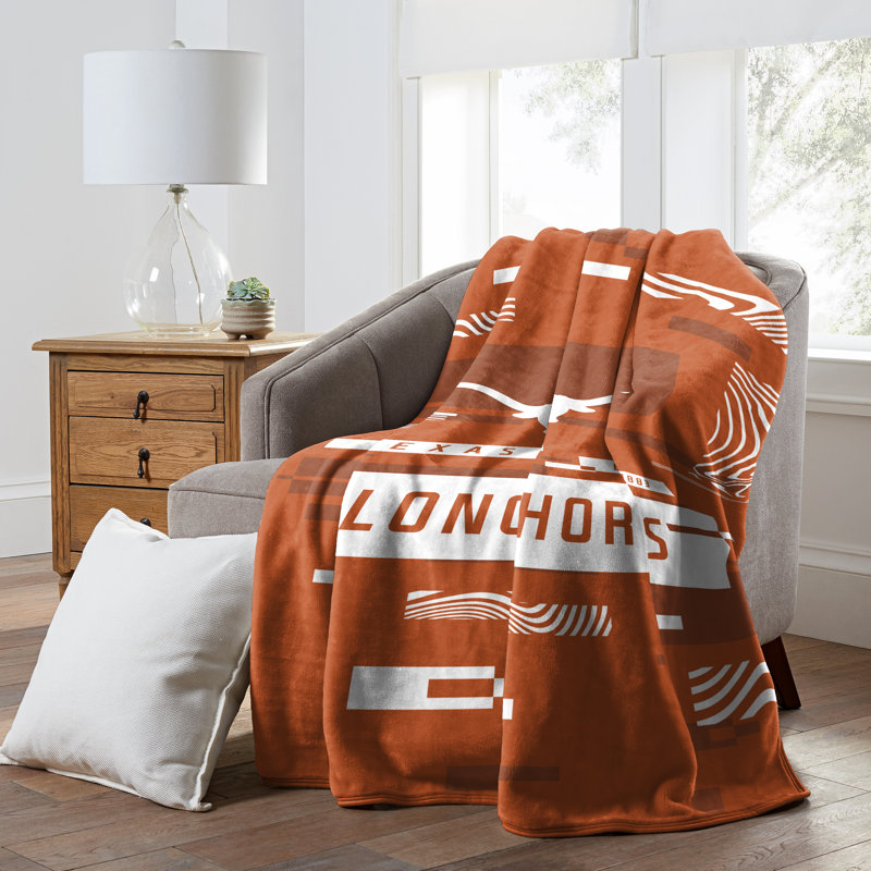 Throw Blanket, Orange/White, Texas Longhorns