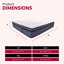 Matelas en mousse très grand moelleux hybride 14 po, housse en tricot de polyester doux, matelas en mousse multicouche, blanc / gris