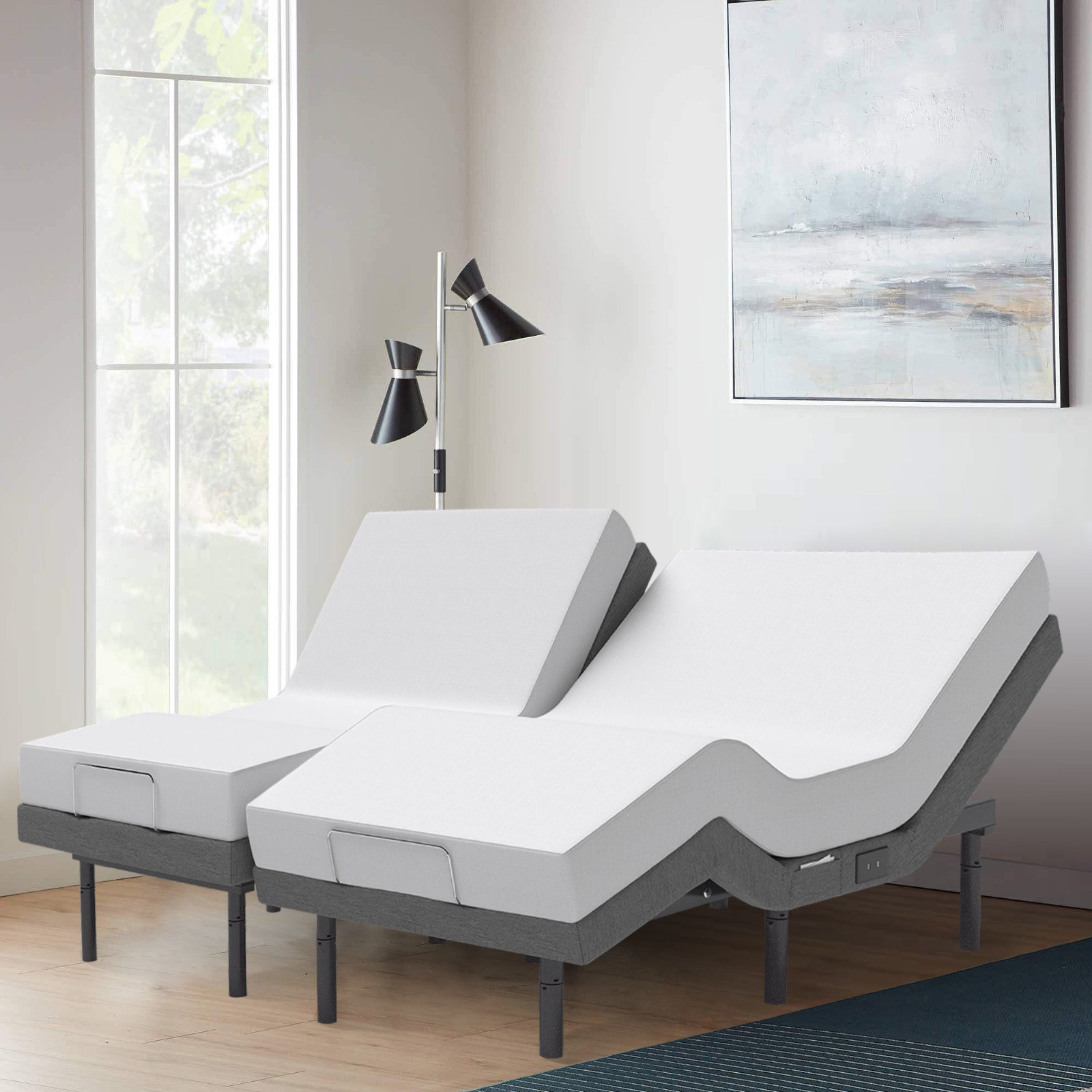 Potwin Zero Clearance Adjustable Bed Frame with Wireless Remote