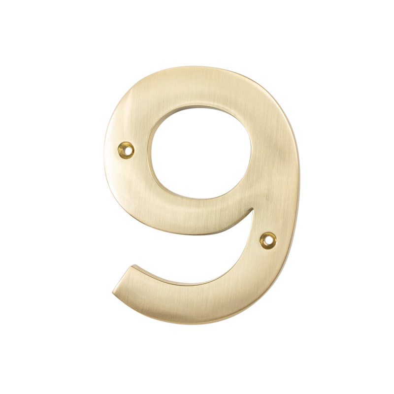 Zinc House Number 5 ", Laiton satiné, 9