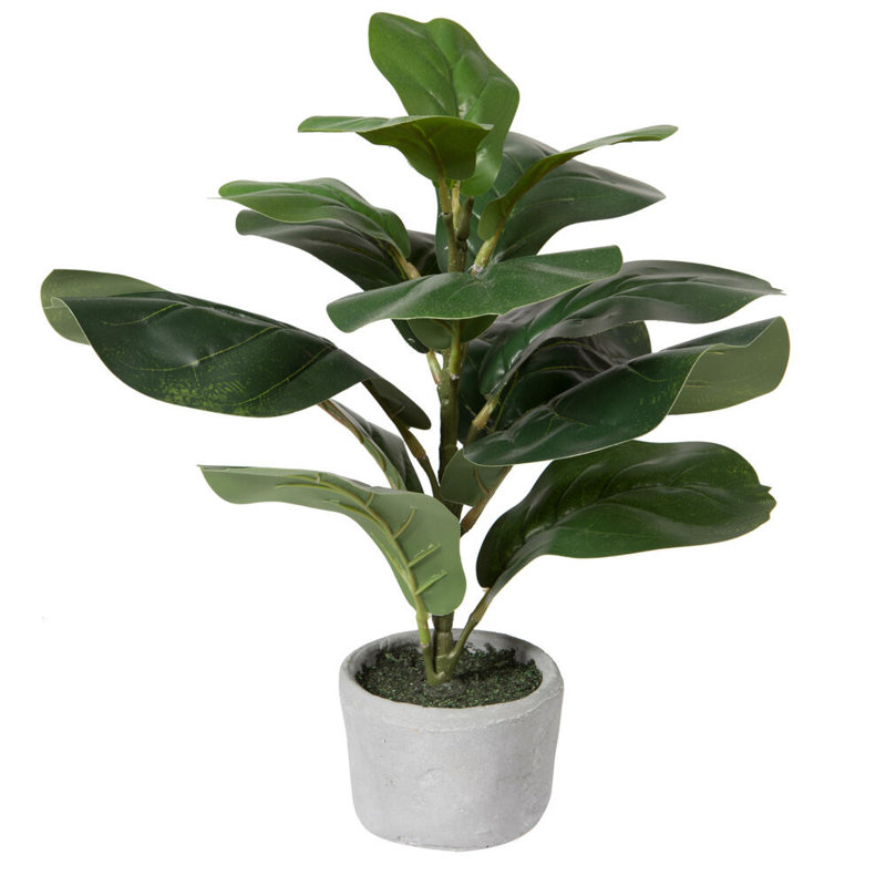Figuier artificiel 17 po en pot, Vert