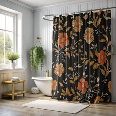 Nerbone Floral Shower Curtain