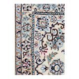 Ivory Fine Hand Knotted Persian Silk & wool Nain 2'3"X 3'