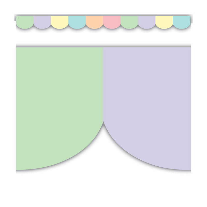 Bordure festonnée pastel
