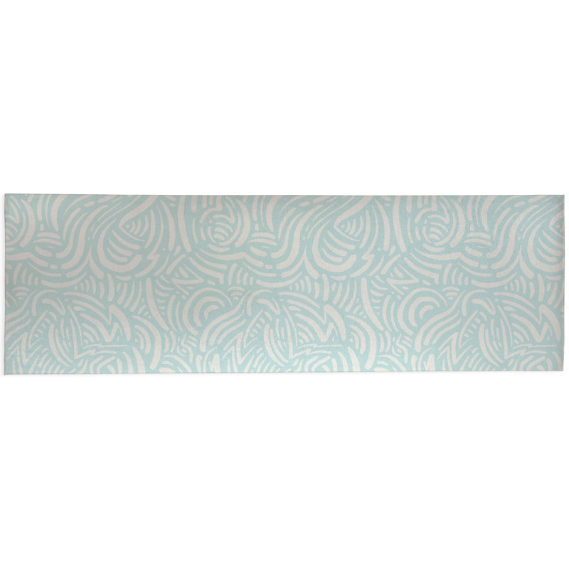 Cozy Swirl Non-Slip Outdoor Rug, Runner 2'6" x 8'