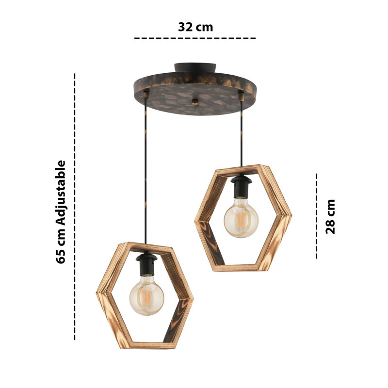 Lustre, Naturel, Rétro, Deux lumières
