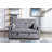 Linen Fabric 3-In-1 Convertible Sleeper Loveseat With Side Pocket-2135361476