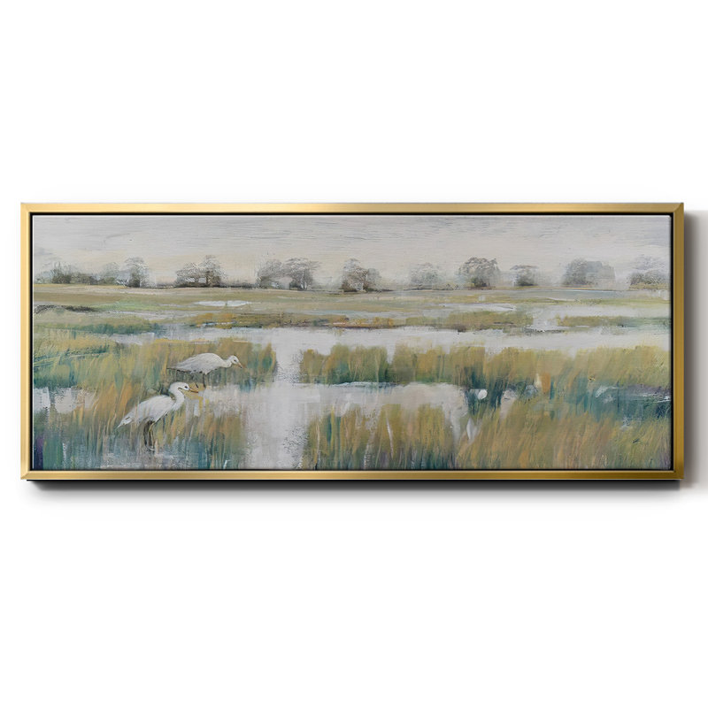 Marshland View V - Toile encadrée, H 20 po x l 50 po