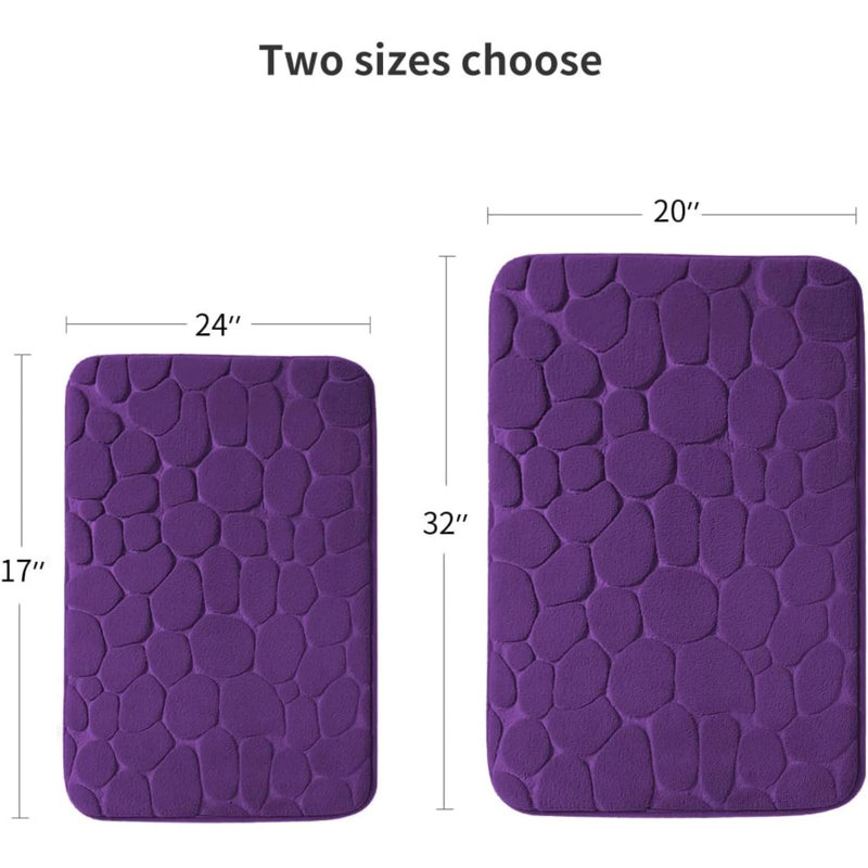 Karun Non-Slip Bath Rug, Eggplant