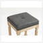 Ensemble de 2 tabourets de comptoir en bois touffeté 26 pouces