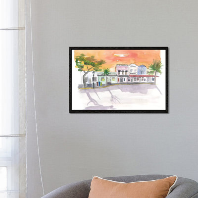 Shops On Duval St Key West Fl by Markus & Martina Bleichner - Painting on Canvas