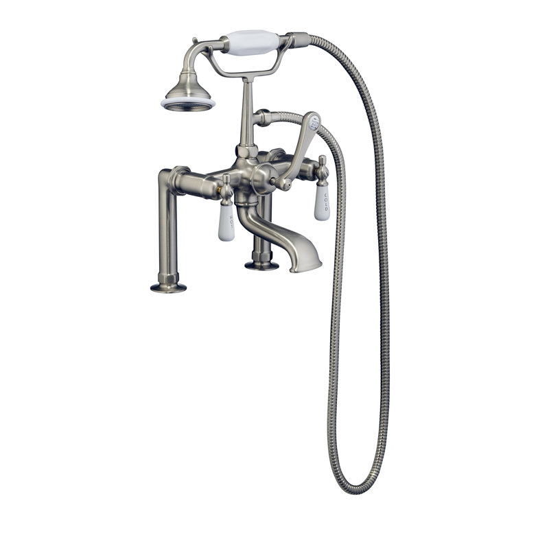 Baignoire en fonte trempée 61 "x 31" avec robinet Icarus, Nickel brossé