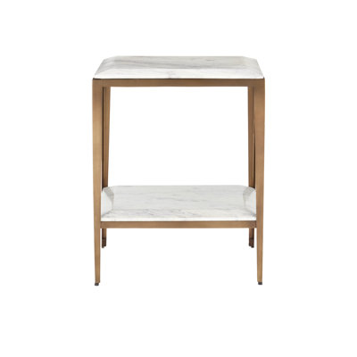 Oblique Marble End Table