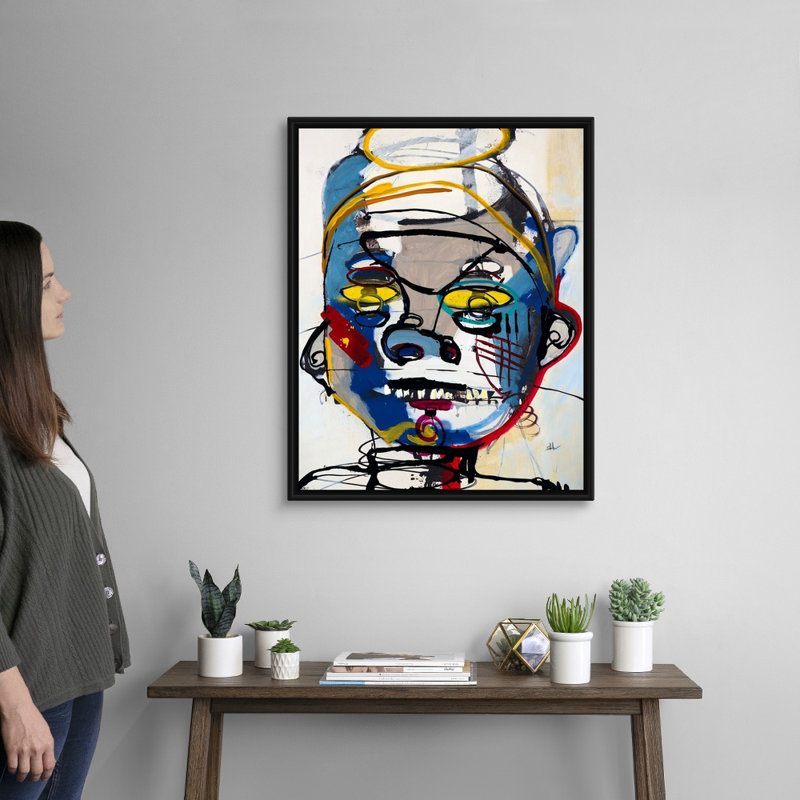 Reproduction d'art sur toile, H 32 po x l 26 po x P 1,75 po, Cadre flottant noir
