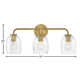 Attamore 3 Light Transparent Dimmable Vanity Light