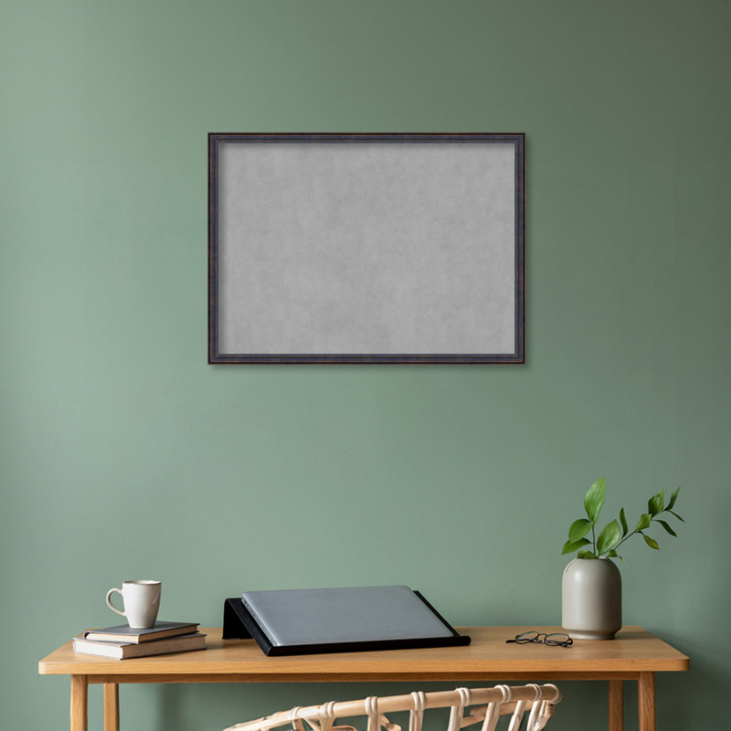 Tableau magnétique à cadre arrondi bronze foncé, H 22 po x l 30 po
