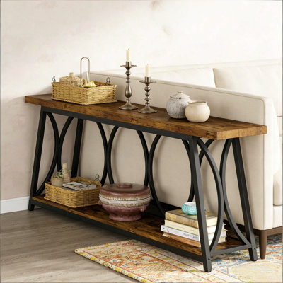 Table de couloir, console rétro, table de canapé robuste
